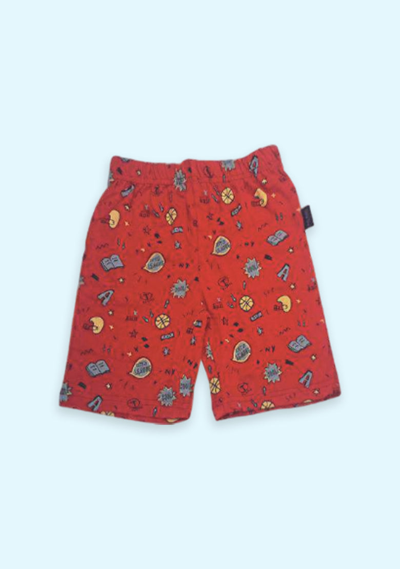 Short For Boys Casual Printed Pure Cotton ( Pack of 1)