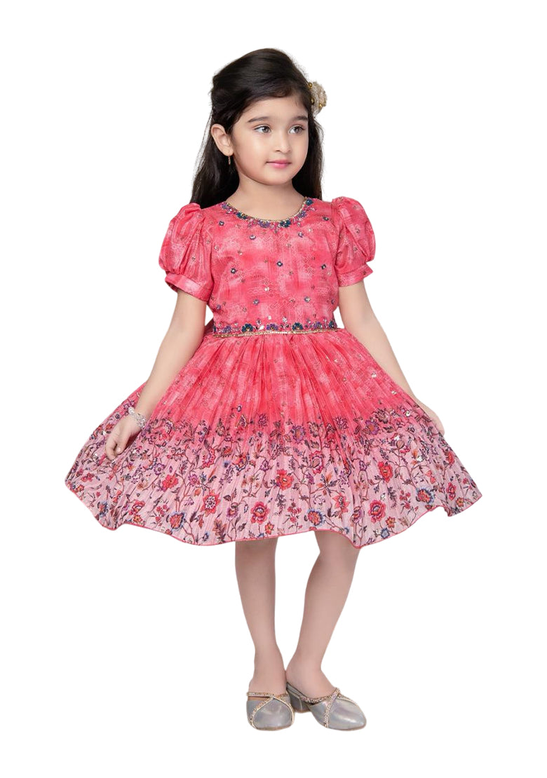 Pink Casual Dress For Girls