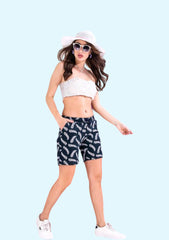 APLUS PRINTED EXTRA BELT SHORTS A