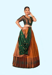 New Semi Stitiched Banarasi Lehenga Choli