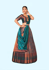 New Semi Stitiched Banarasi Lehenga Choli