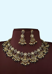 Victoria Necklace Multicolor Neckpiece With Earring Set