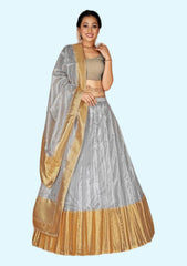 Girls Lehenga With Zari Semi Stitched And Dupata For a Graceful Indian Look.