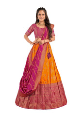 Girls Semi Stitched Lehenga with Dupatta