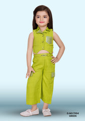 Girls Imported Jumpsuit D.no:7204 Green, Pink