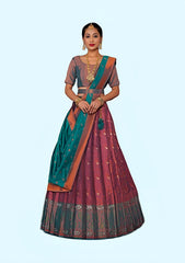 New Semi Stitiched Banarasi Lehenga Choli