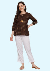 Women's Coffee Rayon Top (1)