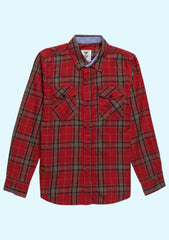 Checked Shirt With Fringed Hem