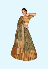 Girls Lehenga With Zari Semi Stitched And Dupata For a Graceful Indian Look.