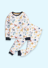 Girls Print Pajamas Night wear Set (Pack Of 1)