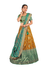 Girls Semi Stitched Lehenga with Dupatta