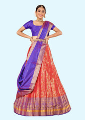 Multicolor New Semi Stitiched Banarasi Lehenga Choli