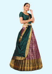 Multicolor New Semi Stitiched Banarasi Lehenga Choli