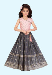 Georgette Beautiful Designer Ready Made Girl Kids Wear Collection