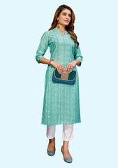 Women Printed Crepe A-line Kurta 2