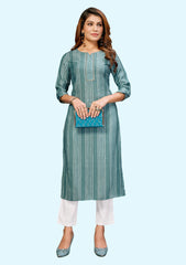 Women Printed Crepe A-line Kurta 2