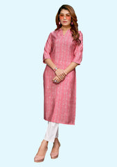 Women Printed Crepe A-line Kurta 2