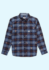 Checked Shirt With Fringed Hem