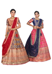 Girls Semi Stitched Lehenga with Dupatta