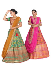 Girls Semi Stitched Lehenga with Dupatta