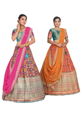 Girls Semi Stitched Lehenga with Dupatta