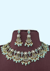 Victoria Necklace Multicolor Neckpiece With Earring Set