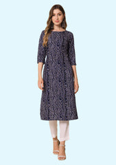 Women's Cotton Printed Straight Kurti