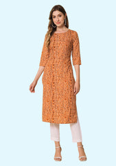 Women's Cotton Printed Straight Kurti