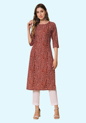 Women's Cotton Printed Straight Kurti