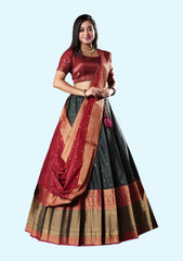 New Semi Stitiched Banarasi Lehenga Choli