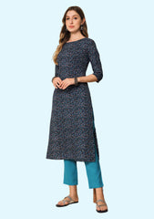 Women's Cotton Printed Straight Kurti