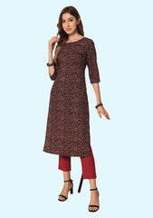 Women's Cotton Printed Straight Kurti 6