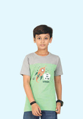 Boys Printed Pure Cotton T Shirt (Pack of 1)