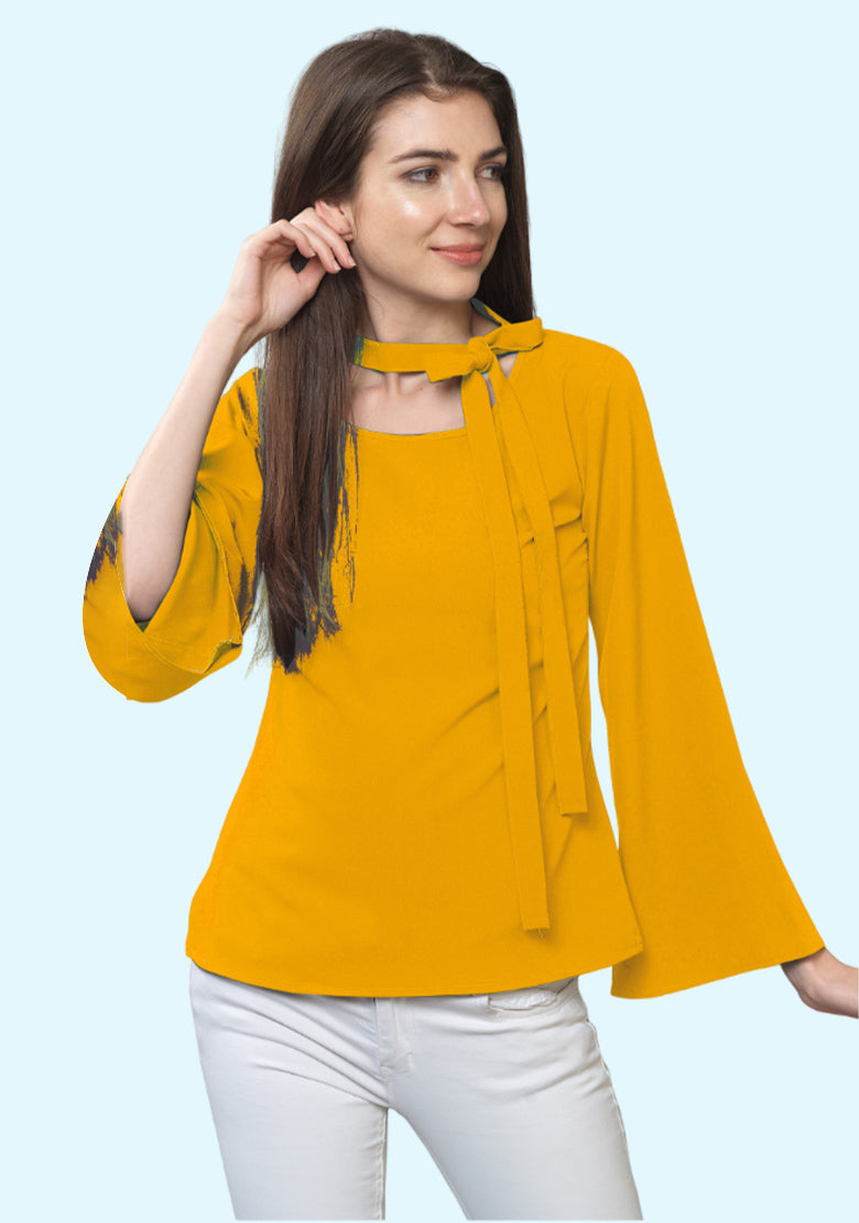 Women's Solid Crepe Top