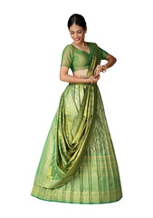 Girls Semi Stitched Lehenga with Dupatta