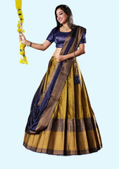 New Semi Stitiched Banarasi Lehenga Choli