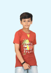 Boys Printed Pure Cotton T Shirt (Pack of 1)