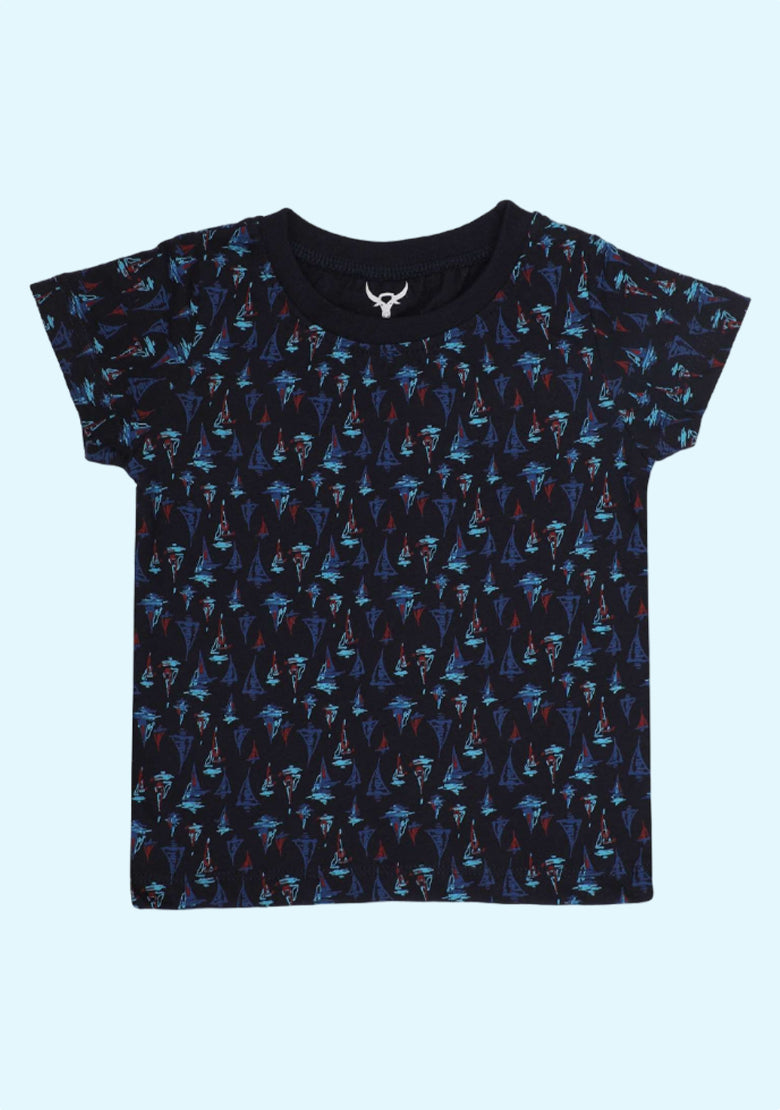 Graphic Print Round-neck T-shirt