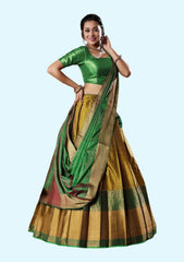 New Semi Stitiched Banarasi Lehenga Choli