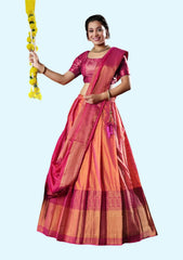 New Semi Stitiched Banarasi Lehenga Choli