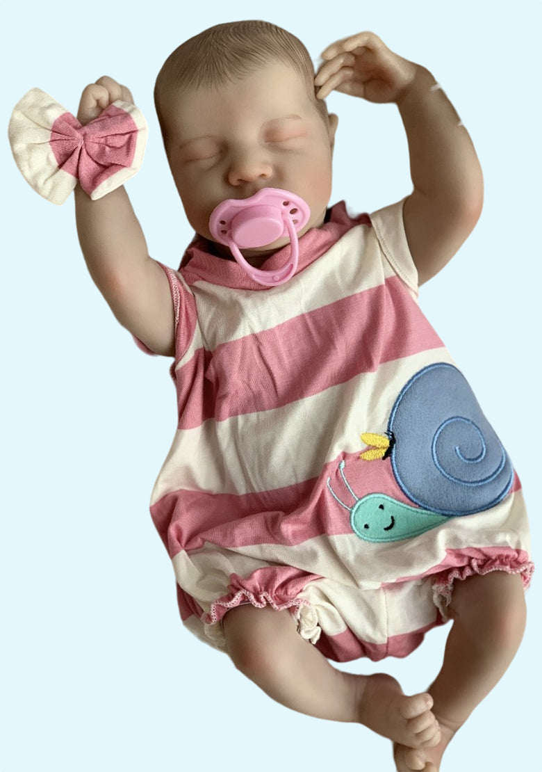 Lifelike Reborn Baby Dolls - 17-Inch Real Baby Feeling Realistic-Newborn Baby Dolls Sleeping Baby Girl Real Life Baby Dolls with Toy Accessories Gift Set for Kids 3+