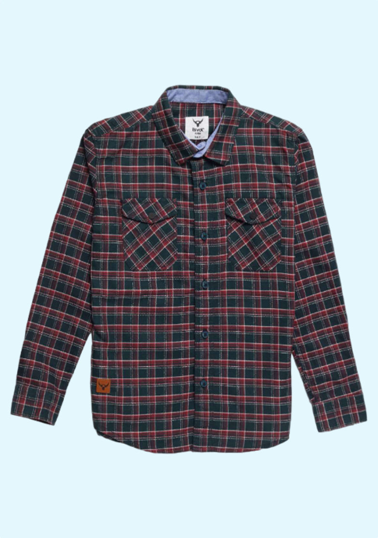 Checked Shirt With Flap Pockets