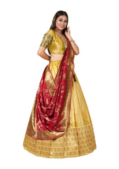 Girls Semi Stitched Lehenga with Dupatta