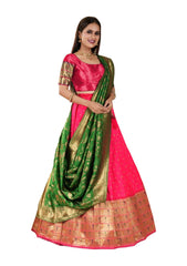 Girls Semi Stitched Lehenga with Dupatta