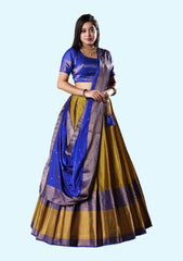 New Semi Stitiched Banarasi Lehenga Choli