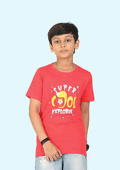 Boys Printed Pure Cotton T Shirt (Pack of 1)