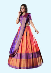 New Semi Stitiched Banarasi Lehenga Choli