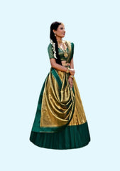 Girls Lehenga With Zari Semi Stitched And Dupata For a Graceful Indian Look.