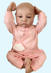 Silicone Baby Girl - 18 Inch Realistic Reborn Baby Dolls Girl Eyes Opened, Christmas and Birthday Gifts for 3+