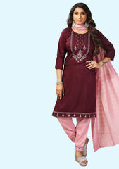 Ranak Creation's Embroidered Rayon Kurta Pant set In For Women